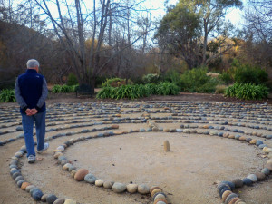 Richard walking the Labyrinth