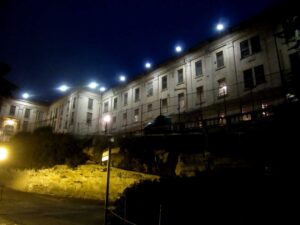 Eerie exterior of Alcatraz