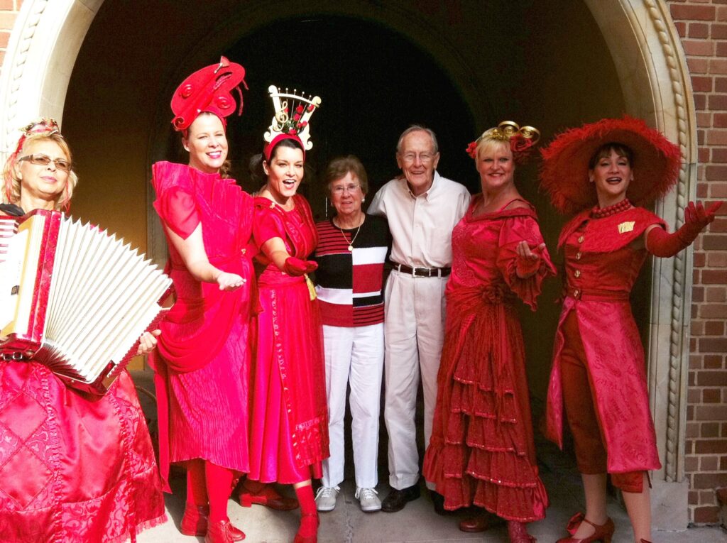 Ruth & Pat at Epcot - Italy Pavilion with Ziti Sisters