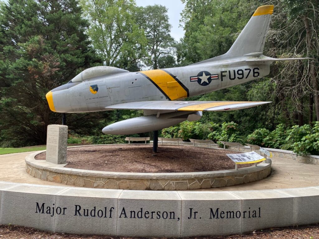 Memorial to Major Rudolf Anderson, Jr. on Swamp Rabbit Trail
