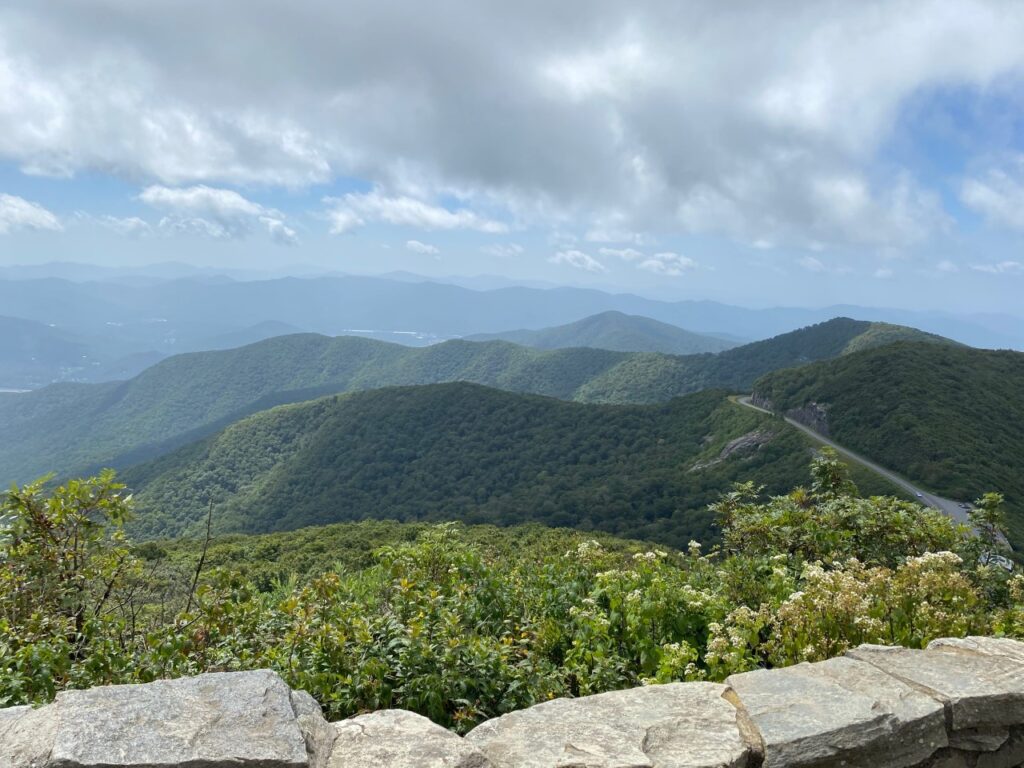 Miles of mountain views from Craggy Gardens Pinnacle