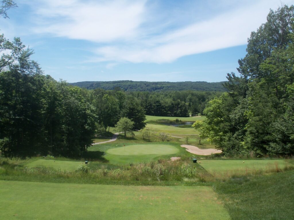 No. 17 a par-3 Manitou Passage Golf Club