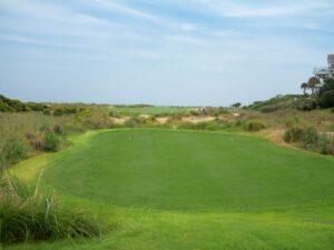 Wild Dunes No. 18 a par-5 along Ocean