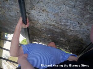 Richard kissing the Blarney Stone