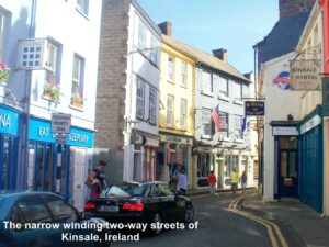 Narrow winding streets of Kinsale