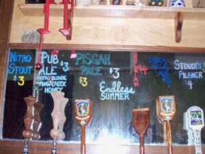 Pick a beer at Pisgah Brewing