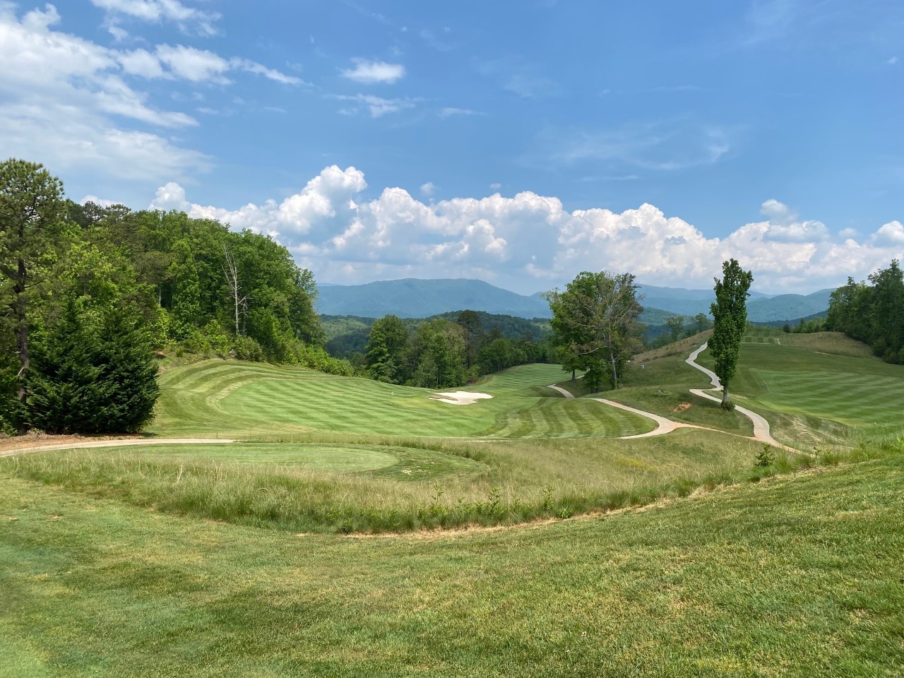 No. 1 downhill dogleg par-5