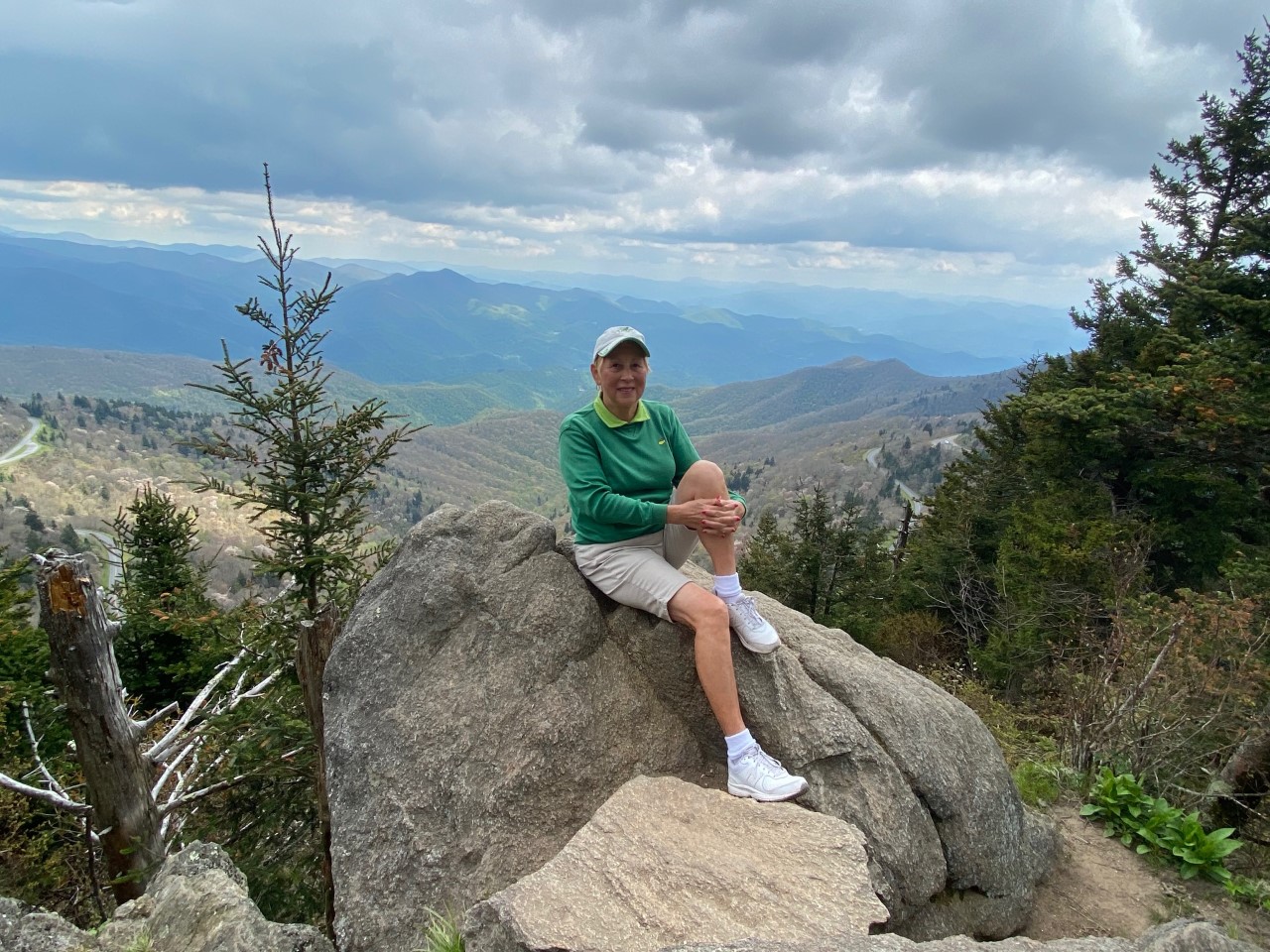 Charlene on top of Waterrock Knob