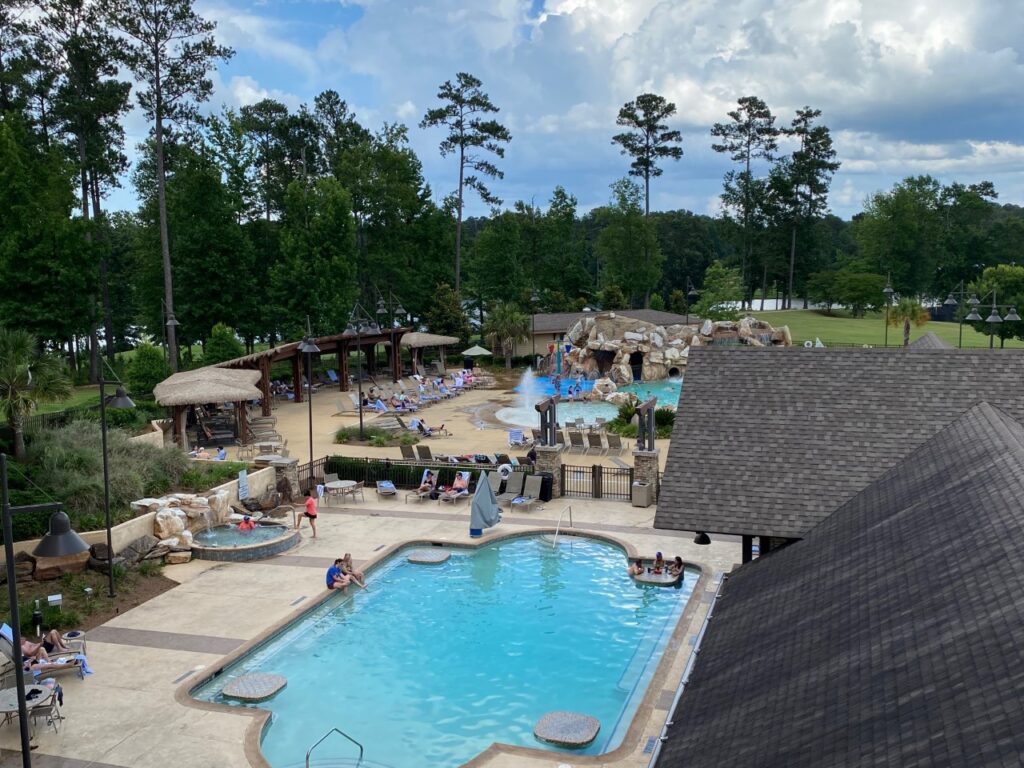 View from our room of pool area