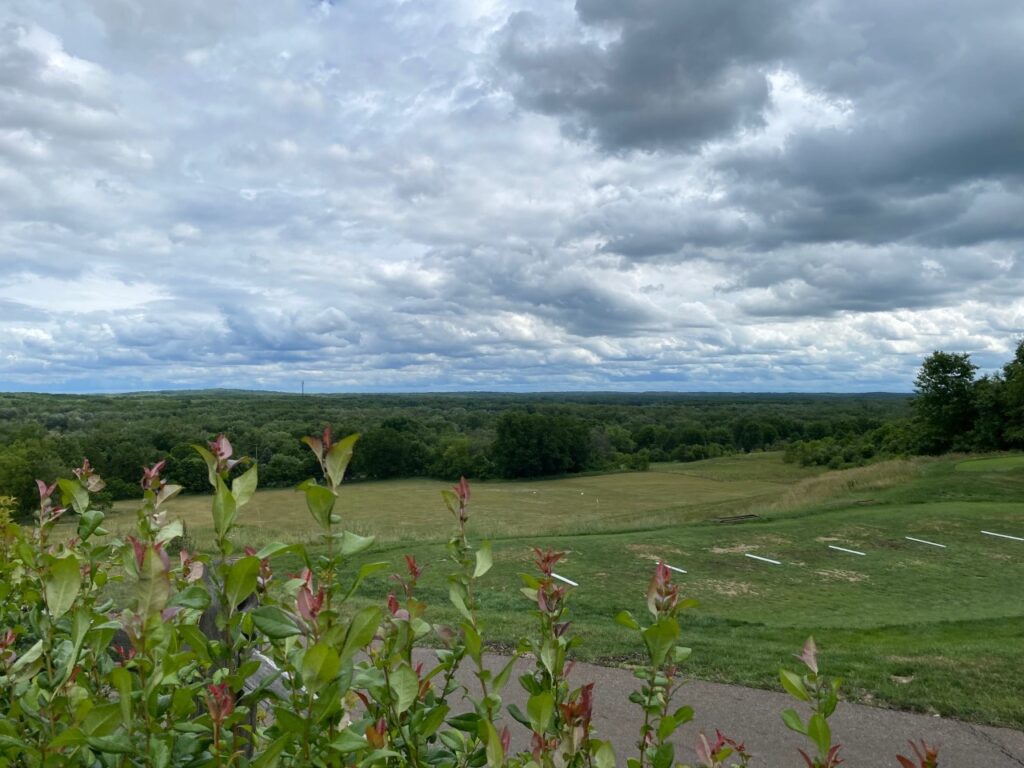 Stoatin Brae view from practice area