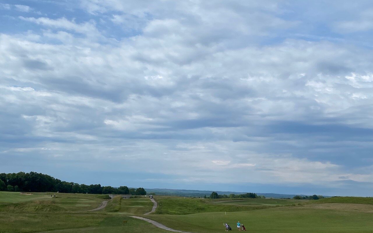 Scenic view of course on back nine