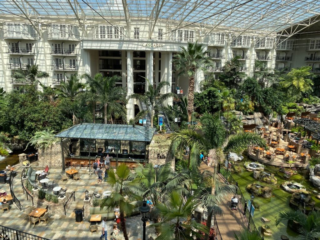 View from 3rd floor room of Cascades Atrium