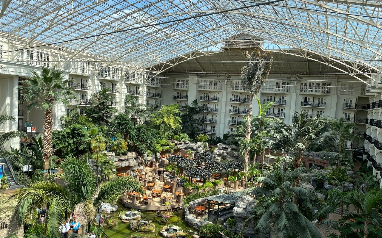 Cascades ATrium is lush! This view shows the pond.