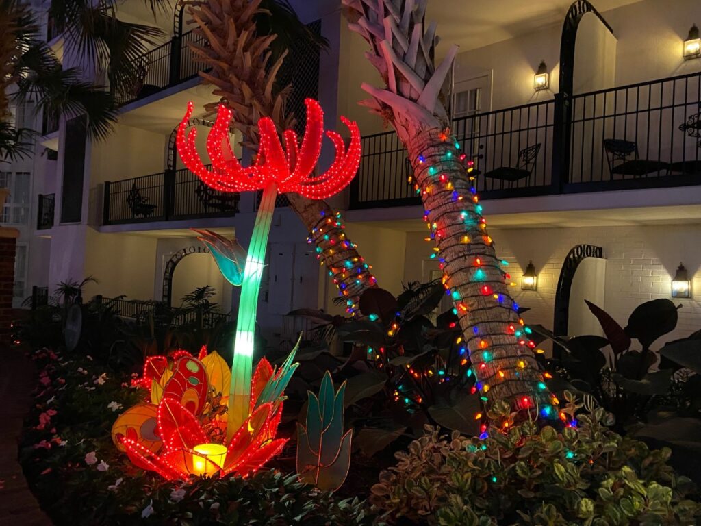 More colorful lighted decorations