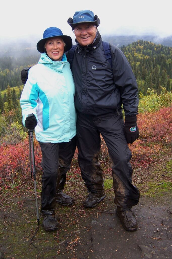 Decked out in hiking gear!