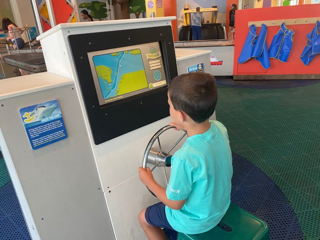 Keaton is a Captain as he pilots a ship into the Port of Tampa.