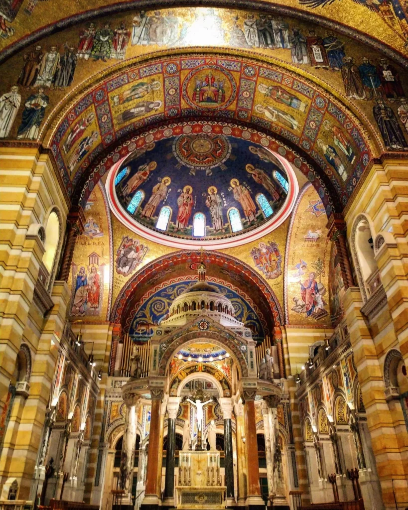 The gleaming interior of the Cathedral Basilica of St. Louis