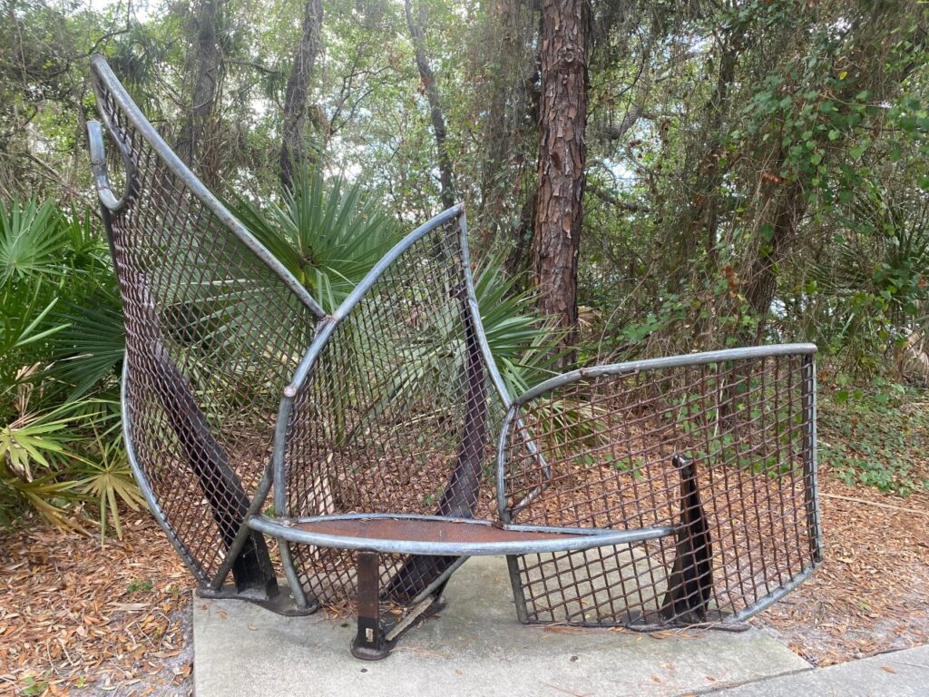 Impressive bench artwork.