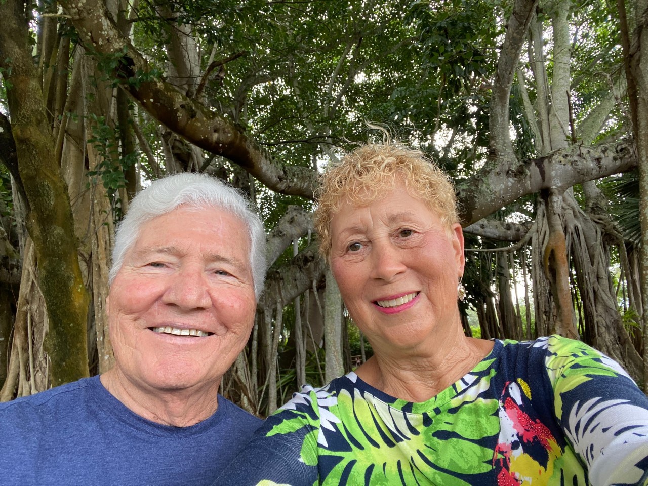 Our selfie at the banyan tree at The Ringling.