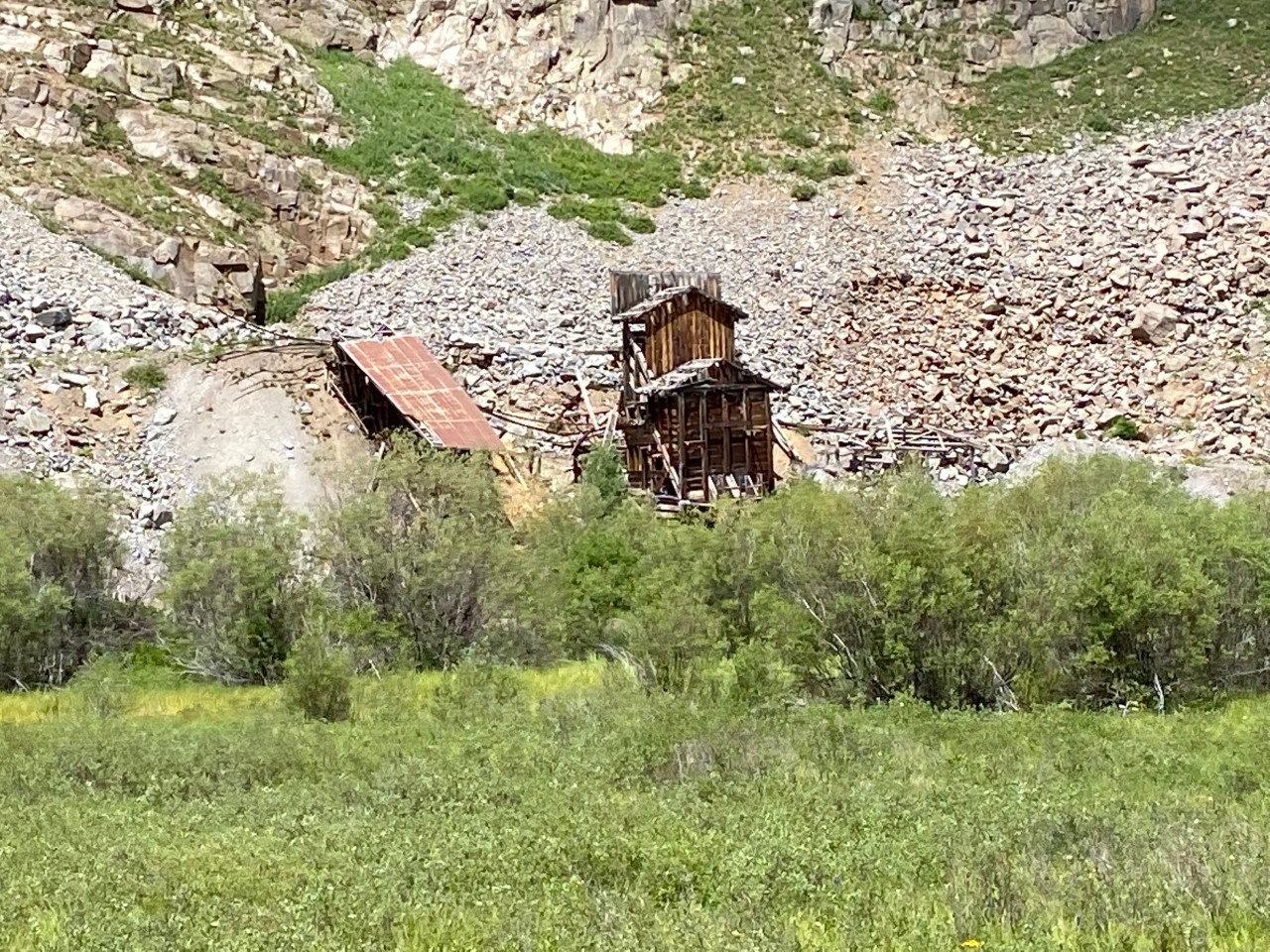 An deserted mine along the Animas River.
