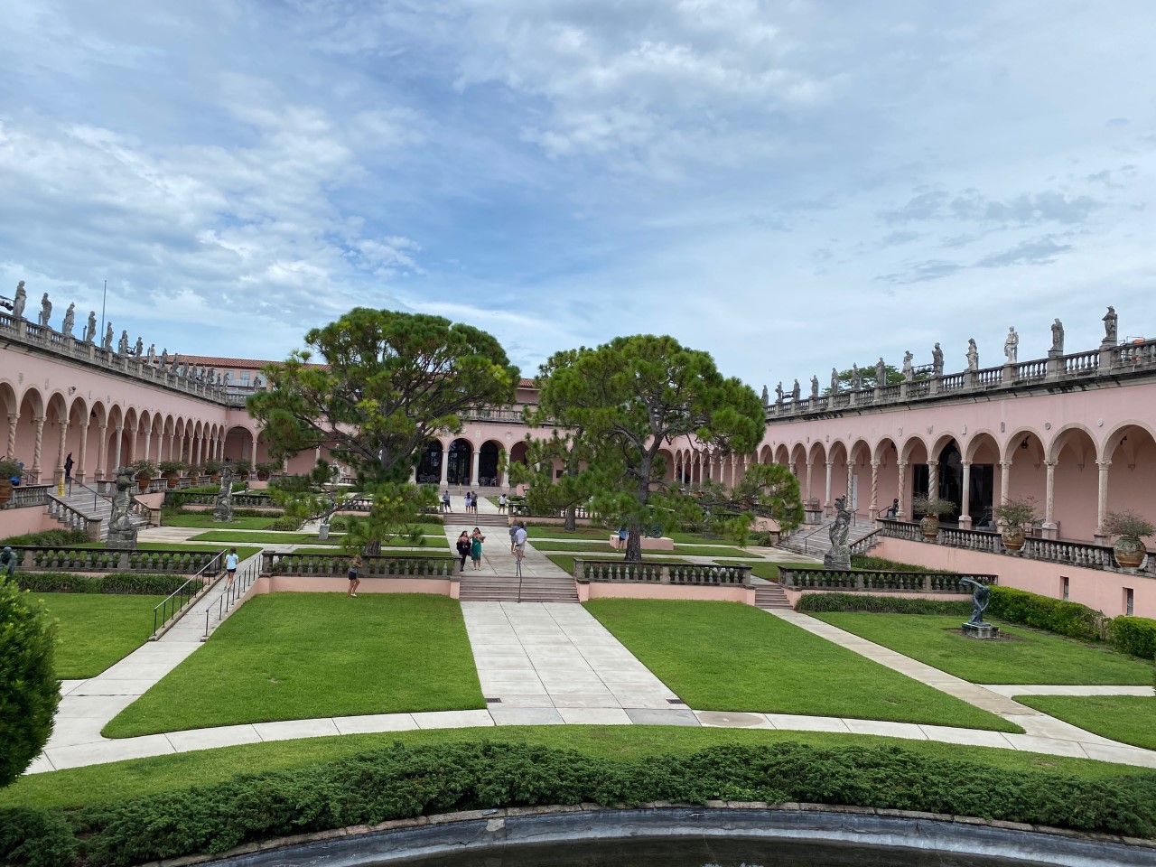 The Ringling Museum of Art Courtyard has a variety of ancient statues.