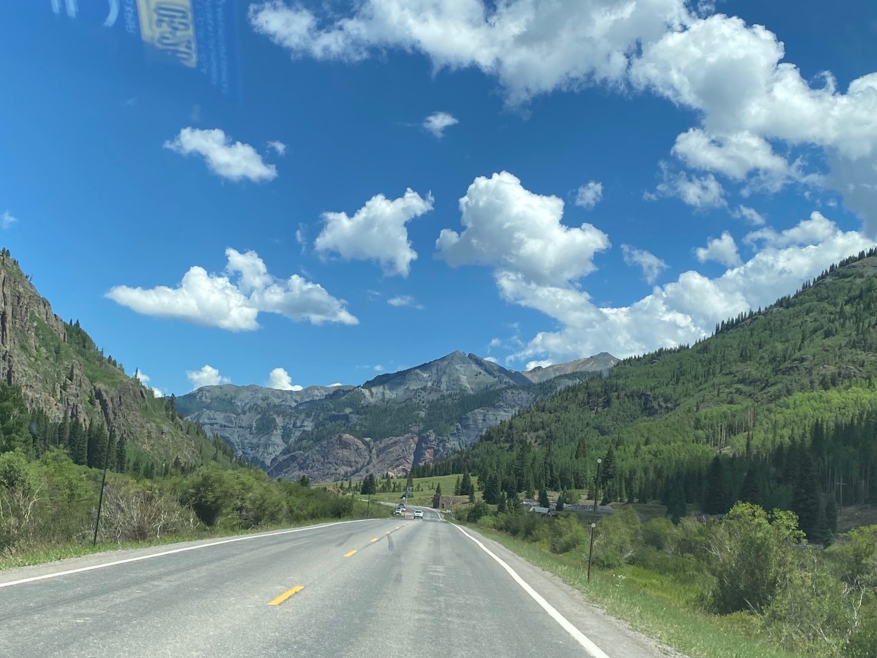 The scenery changes to more rocky mountain terrain.