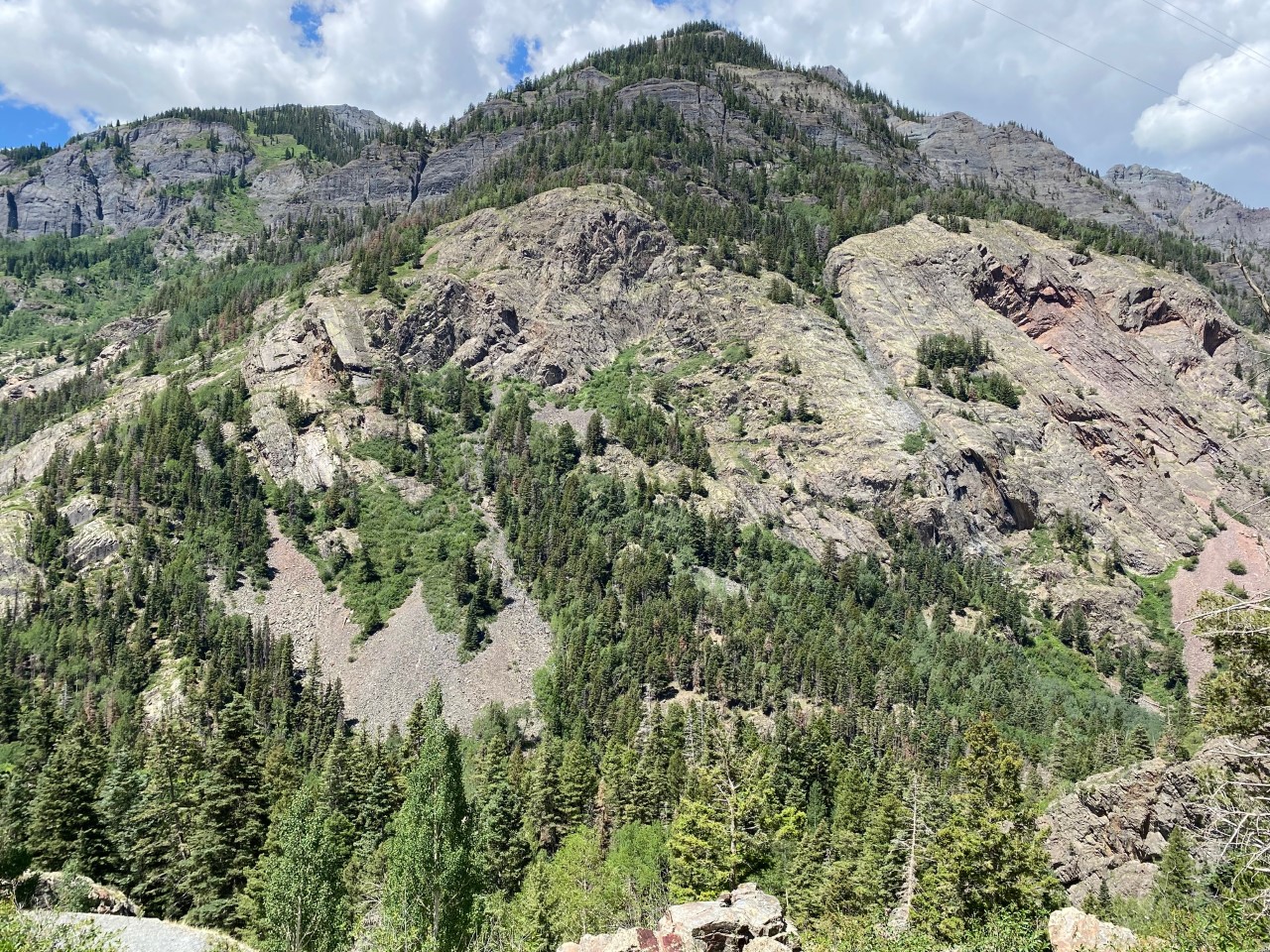 More views of the terrain from a stop along the Million Dollar Highway. Still on way to Ouray.