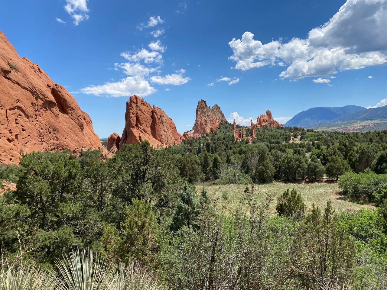 Scenic formations in the Garden of the Gods