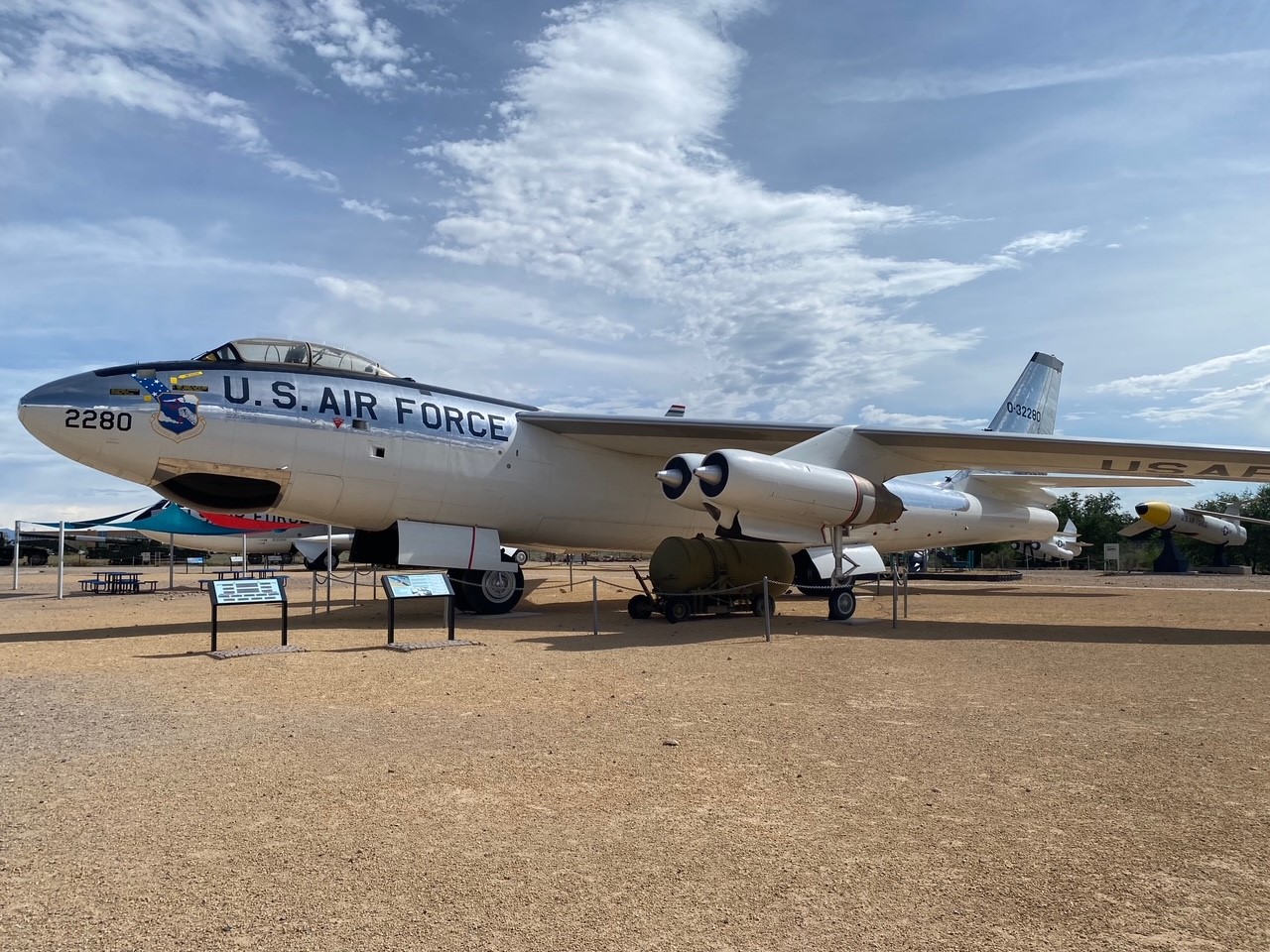 Numerous jets are on display at the Nuclear Science & History Museum