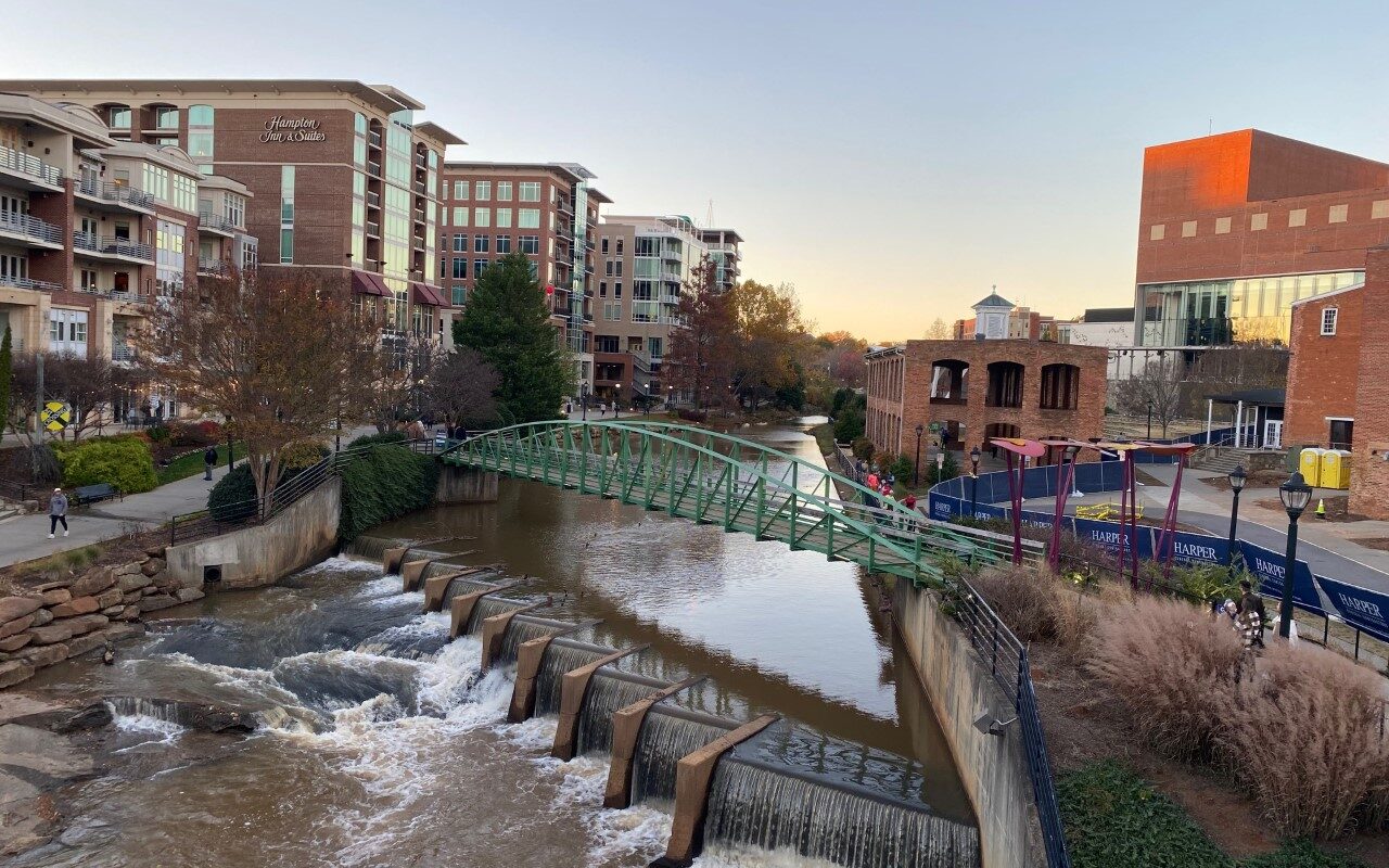 Reedy River in dowtown Greenville.