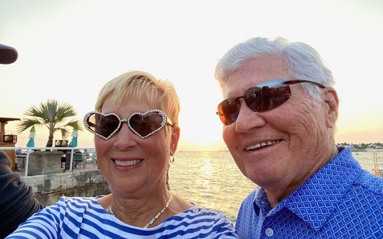 Mallory Square sunset - our selfie.