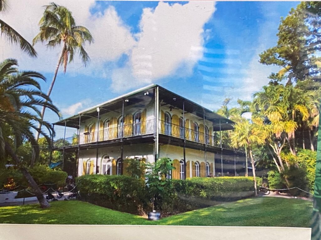 PIcture of a picture of Hemingway Home in early years.
