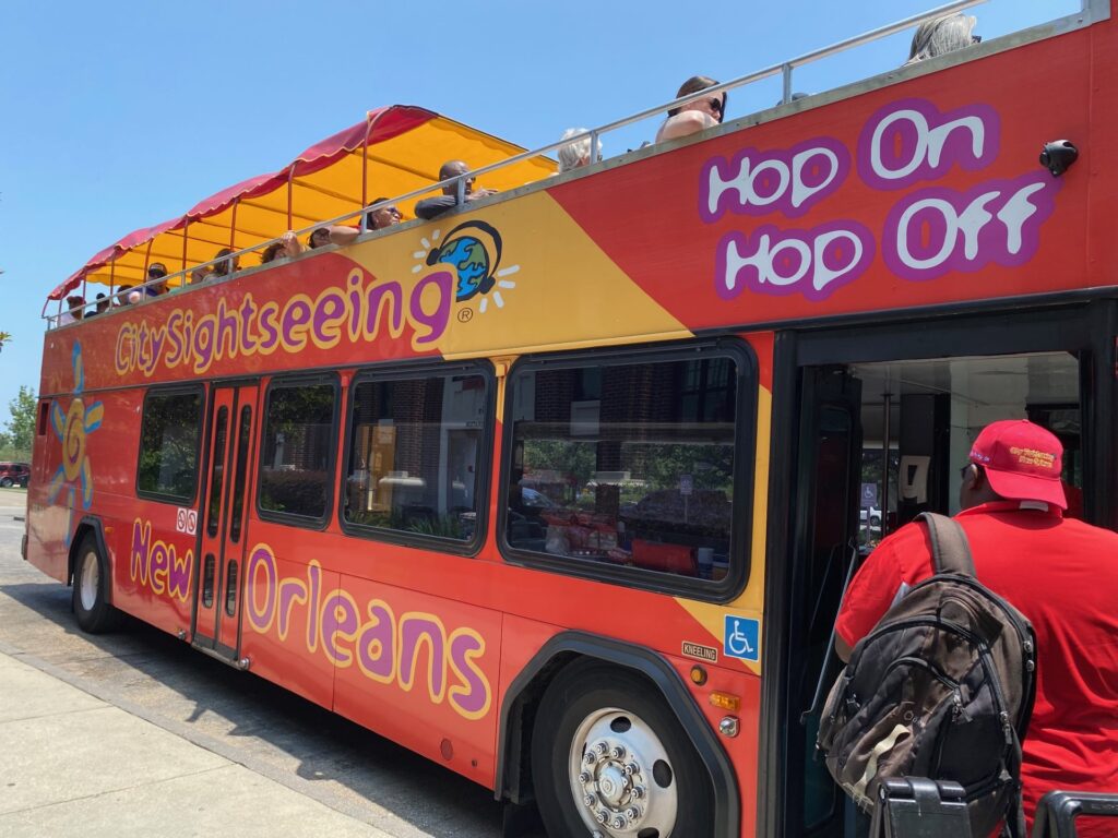 City Sightseeeing Hop-On Hop-Off bus - great for seeing the Crescent City.