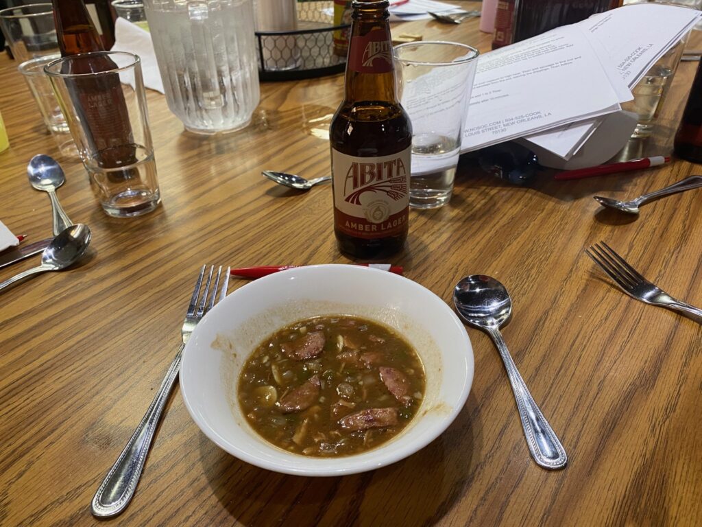 Made from Scratch Gumbo & Abita Beer make a Tasty Treat.