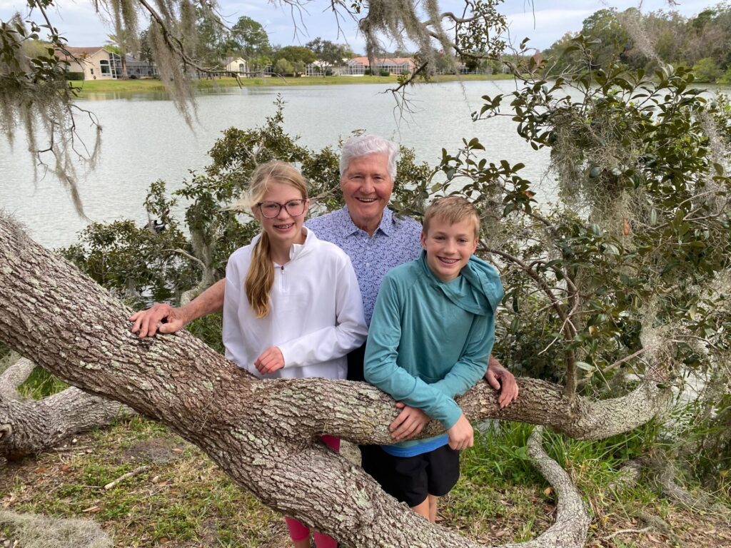 Lucy, Papa & Louis all smiles for a cute picture!