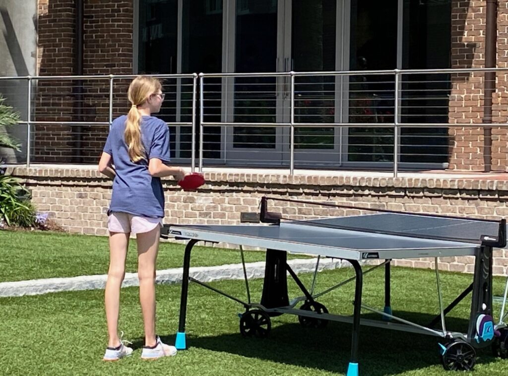 Time for Ping Pong outside at Plant Riverside District.