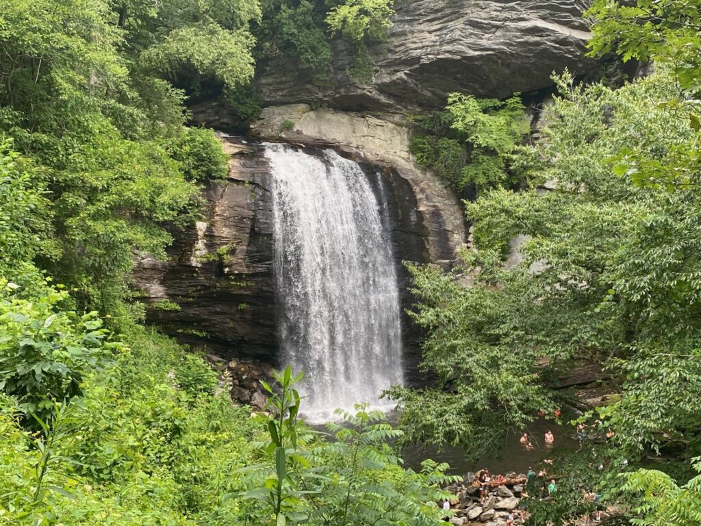 The magnificent Looking Glass Falls in Pisgah National Forest