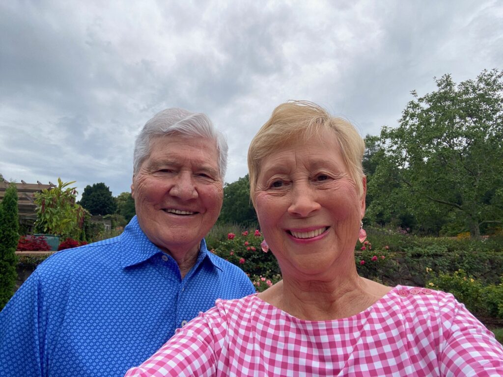 Our selfie in the Rose Garden