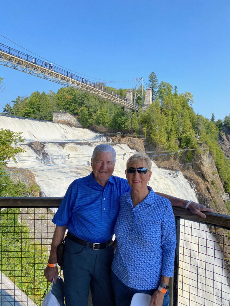 Picture of Mixa's on the Barrone. Notice the Zipline behind us over the top of Montmorency Falls.