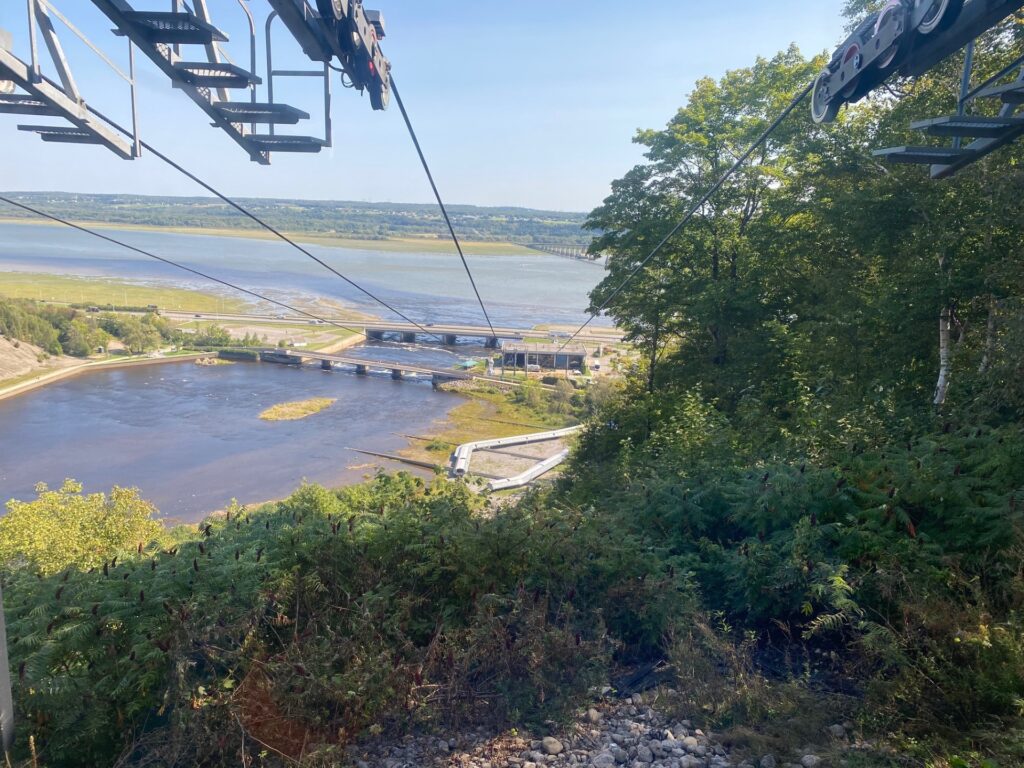 Cabe Car provides a great view looking toward the St. Lawrence River.